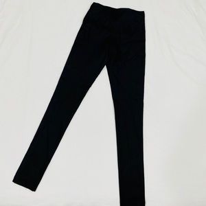 Black faux leather pants
